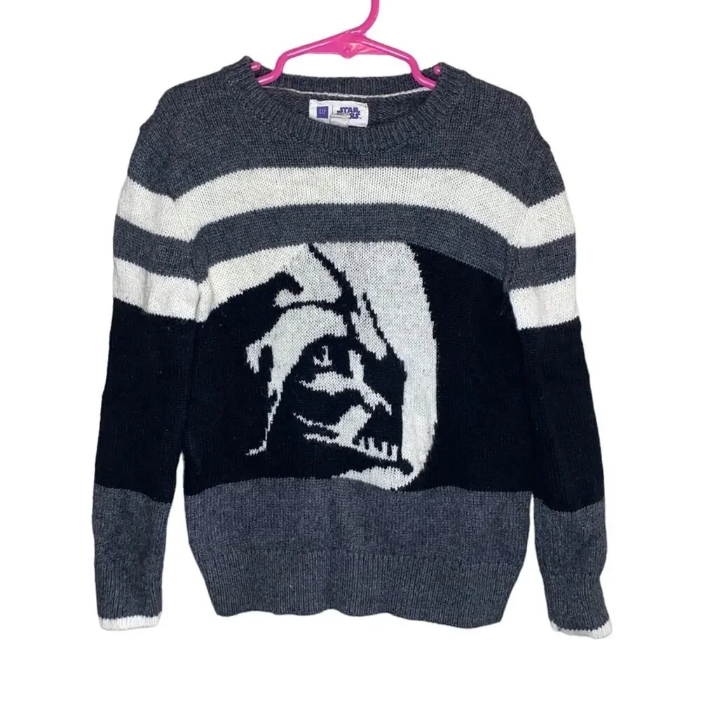 GAP x Star Wars Darth Vader Sweater Kids XS 4/5 Wool Blend Knit‎ Pullover